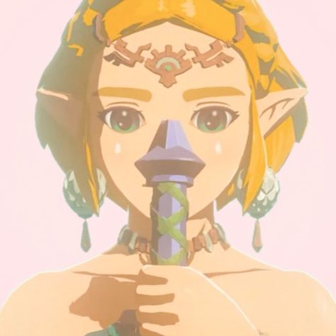 Princess Zelda Pfp, Short Hair Zelda, Pfp Short Hair, Zelda Pfp, Zelda Amiibo, Zelda Icon, Zelda Aesthetic, Totk Zelda, Zelda Fanart