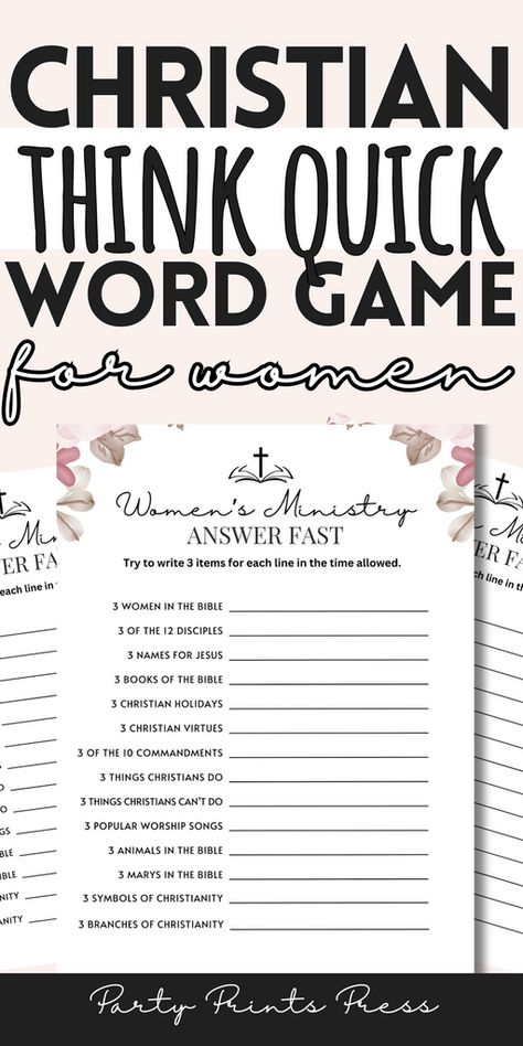 16 Sweet & Simple Women's Ministry Games For Your Next Gathering Womens Ministry Gifts Party Favors, Games For Ladies Luncheon, Church Ladies Meeting Ideas, Womens Fellowship Ideas Ministry, Games For Womens Ministry Ladies Night, Women’s Ministry Ideas, Women’s Ministry, Fellowship Ideas, Womens Ministry Events