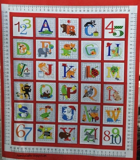 Alamosa Quilter: Fun with ABCs :: Fastest Quilt Ever! Alphabet Quilt, I Spy Quilt, Childrens Quilts, Boy Quilts, Fabric Panel, Panel Quilts, Learning Colors, Quilt Kits, Quilt Shop