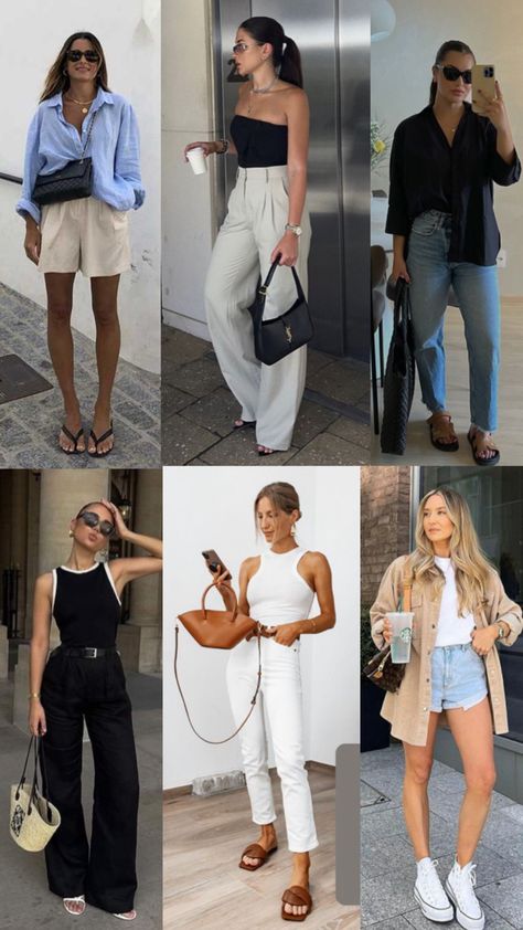 Cool mom style, spring 2024, summer 2024, neutral aesthetic, neutral vibes Classy Casual Style, Cool Mom Style, Las Vegas Outfit, Outfit Verano, Elevated Fashion, Style Casual Chic, Elevated Casual, Vegas Outfit, Cool Mom