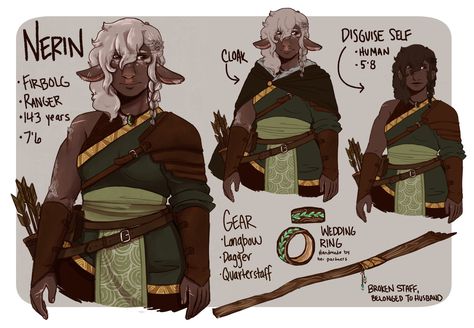 Firbolg Ranger, Firbolg Female, Ranger Dnd, D D Character Ideas, Dnd Races, Dungeons And Dragons Characters, Character Sheet, Fantasy Inspiration, Fantasy Games