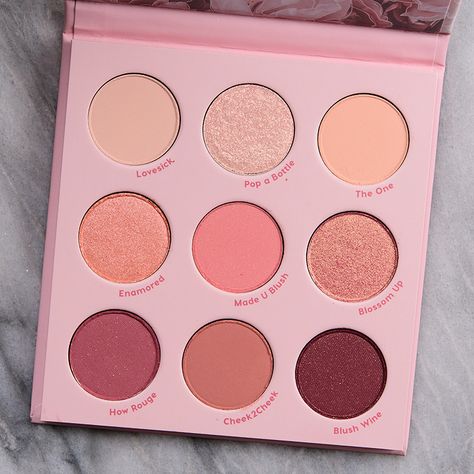 Colourpop Blush Crush Looks, Colourpop Blush Crush, Colourpop Blush, Colourpop Palette, Peach Makeup, Powder Palette, Colourpop Makeup, Makeup Eyeshadow Palette, Pink Tumblr Aesthetic