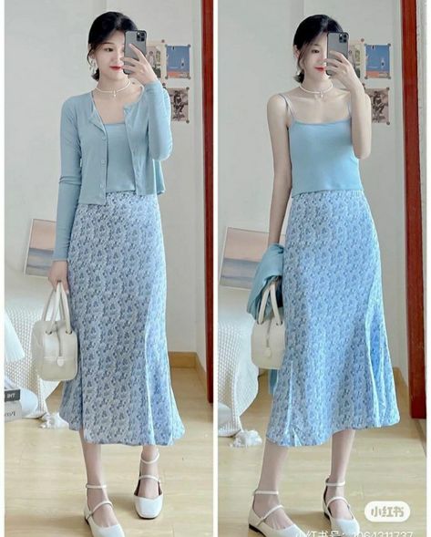 Asian Style Clothes, Modest Christian Clothing, Outfit Korean Style, Modesty Outfits, Long Skirt Outfits, Stylish Short Dresses, Casual College Outfits, Muslim Women Fashion, Casual Day Outfits