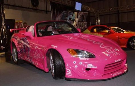 My favorite car from the second fast and the furious movie!!!!! Honda S2000, Street Racing Cars, Pink Car, Street Racing, Pretty Cars, Drift Cars, Volkswagen Jetta, Car Girl, Car Girls