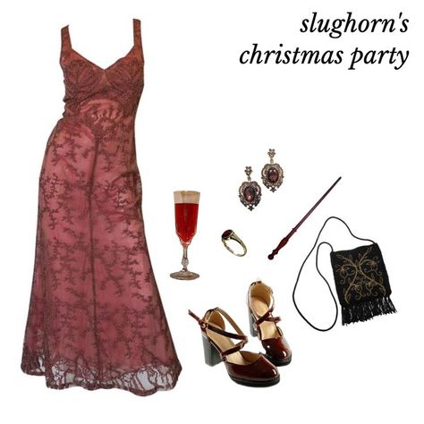 Slughorn's Christmas Party, Hogwarts Outfits Gryffindor, Christmas Party Outfits Classy, Gryffindor Outfit, Hogwarts Outfits, Punk Style Outfits, Pastel Goth Outfits, Mood Clothes, Looks Pinterest