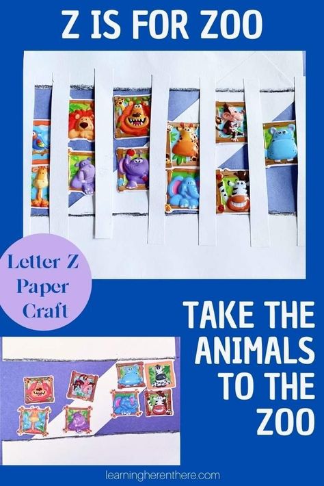 Letter of the week Z for zoo paper craft Letter Z Preschool, Alphabet List, Parts Of The Letter, Animals Stickers, Preschool Craft, Letter Of The Week, Letter Activities, Preschool Themes, Preschool At Home