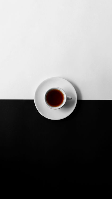 Minimalism Wallpaper, Coffee Wallpaper Iphone, Tea Wallpaper, Minimal Photography, Coffee Wallpaper, White Minimal, Minimal Wallpaper, Coffee Pictures, Black And White Theme