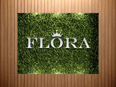 Logo mockup on green grass flora with st... | Premium Psd #Freepik #psd #mockup Grass Design On Wall, Grass On Wall Decor, Grass Logo Design, Green Wall With Logo, Office Green Wall, Flora Name, Shop Board Design, Strip Wood, Medical Shop