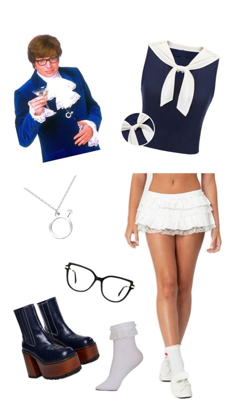 austin powers costume inspo 🇬🇧 Miss Congeniality Costume, Risky Business Costume, Austin Powers Costume, Miss Congeniality, Risky Business, Austin Powers, Costume Inspo, Disney Aesthetic, Halloween Looks