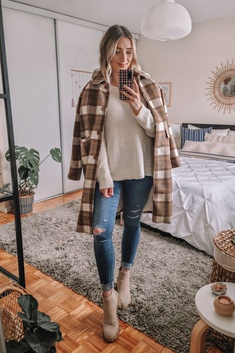 winter outfit for women Nude Boots Outfit, What To Wear With Chelsea Boots, Plaid Shacket Outfit, Chelsea Lug Boots, Plaid Coat Outfit, Platform Boots Outfit, Shacket Outfit, Chelsea Boots Outfit, Nude Boots