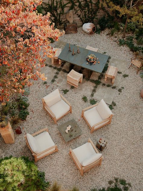 Peek Into Athena Calderone’s All-Gravel Backyard Before She Sells Her Dream Home Brooklyn Backyard, Athena Calderone, Gravel Garden, European Vacation, Patio Area, Backyard Design, Architecture Details, Outdoor Spaces, Landscape Design