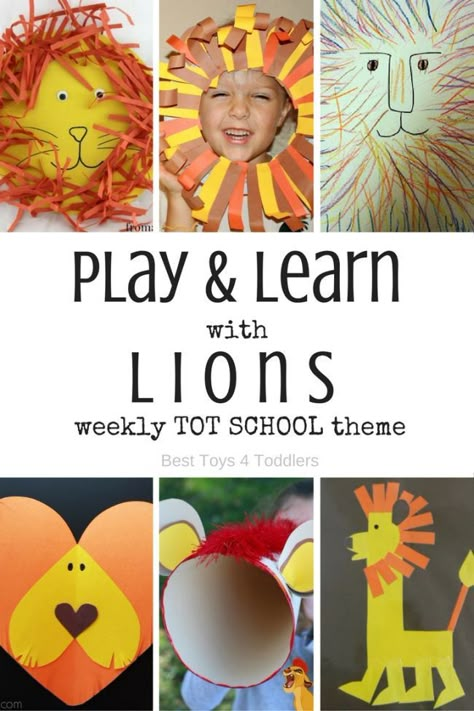 Best Toys 4 Toddlers - 7 days of lion themed activities for tot school (with… Tot School Themes, Daycare Classroom, Zoo Activities, Daniel And The Lions, Free Printable Planner, African Artwork, Africa Animals, Bible Crafts For Kids, Themed Activities