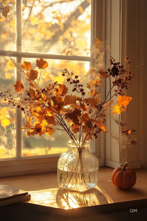 Fall Decor For Living Room, Comfy Living Room Ideas, Minimal Fall Decor, Earthy Living Room, Autumn Interior, Comfy Living Room, Cozy Fall Decor, Yellow Vase, Living Room Warm