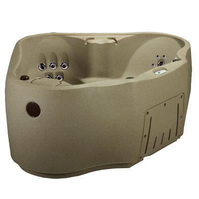 AquaRest Spas Premium 300 2-Person 20-Jet Plug and Play Hot Tub with Stainless Steel Heater Finish: Cobblestone Plug And Play Hot Tub, Two Person Tub, Hot Tub Lights, Small Hot Tub, Tub Lighting, Round Hot Tub, Underwater Led Lights, Cedar Hot Tub, Hot Tub Cover