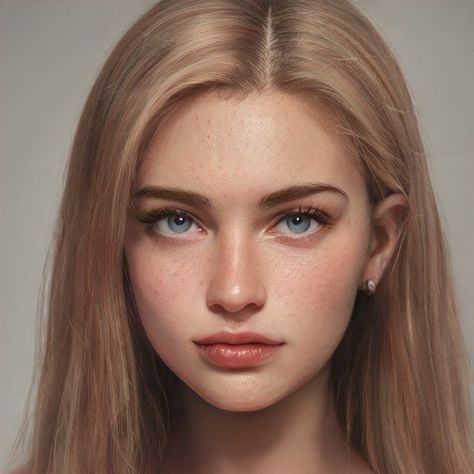 Artbreeder Faces, Artbreeder Portraits, Blonde Hair And Blue Eyes, Character Inspiration Girl, Blonde With Blue Eyes, Blue Eyed Girls, Blonde Hair Girl, Dirty Blonde Hair, Digital Portrait Art