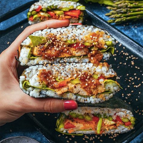 Vegan Katsu Sandwiches - VeganEasy.org Vegan Sushi Sandwich, Vegetarian Onigirazu, Tofu Katsu Sandwich, Vegetable Katsu Curry, Vegetarian Katsu Curry, Vegan Katsu, Katsu Sandwich, Meat Replacement, Vegan Wraps