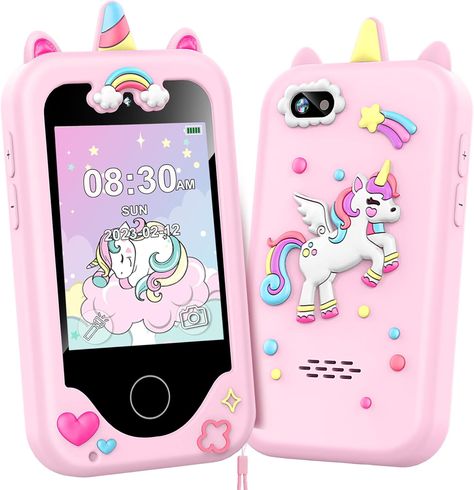 Gifts for 3-10 Year Old Girl Boy Christmas Birthday Kids Toys, 2.8" Touchscreen Toddler Learning Cell Toy Phone with Dual Camera, Game, Music Player, 8GB Card (Pink) Kids Phone, Toy Phone, Abc Learning, Minnie Mouse Toys, Toddler Girl Toys, Dinosaur Toys For Kids, Toddler Boy Gifts, Communication Technology, Useful Gadgets