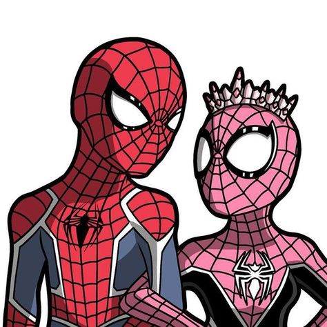 @jawnasaur on Instagram: "More Spidey art, however this is NOT a part of the Spiderverse project I��’ve been working on! This’s something new I’m starting: Spidersonas of me and my mutuals! 
And I’m starting off both the Philadelphia Spider-Man (myself) and Spider-Princess (my gf @princessalyssarose )

(DO NOT REPOST MY ART WITHOUT GIVING CREDIT!)
#spiderman #spidermanart #spidersona #marvel #spiderverse #spidersonaart" Spider Man And Spider Girl, Spider Princess, Spider Man And Mj, Spiderman Girlfriend, Matching Drawings, Spider Man And Gwen, Pfp Spiderman, Spiderman Pumpkin, Spiderman Gwen