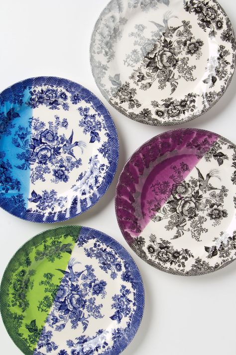 dip Toile Plates, Pretty Plates, Renovation Design, Plate Art, Home Tours, City Guides, Design Sponge, Ceramic Tableware, Dessert Plates