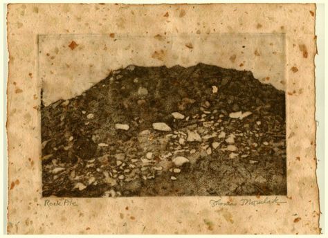 Rock Pile etching on handmade paper by printsnat on Etsy Onion Skin, Western Pennsylvania, Photo Transfer, Paper Ship, Landscape Scenery, Printing Center, Plate Size, Lovely Print, Art Center