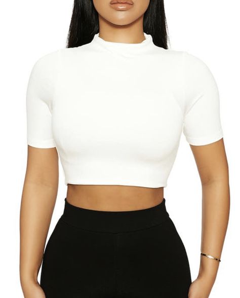 $28.00 Twist Front Crop Top, Stretchy Crop Tops, Mock Neck Crop Top, Scoop Neck Crop Top, Brown Crop Top, Bodycon Tops, Turtle Neck Crop Top, Black Crop Top Tank, Black Cropped Tank