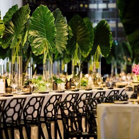 Florists and Floral Design, Weddings & Special Events, Toronto & GTA Black Gold Green Wedding, Gold Green Wedding, Sunken Gardens Wedding, Tall Floral Centerpieces, Gala Centerpieces, Floral Centerpiece Ideas, Modern Glam Wedding, Weddings Green, Old Hollywood Theme