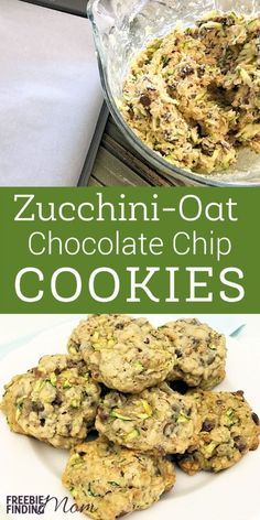 Zucchini Cookie Recipes, Cookie Oatmeal, Zucchini Chocolate Chip Cookies, Oat Chocolate Chip Cookies, Zucchini Cookies, Zucchini Chocolate, Breakfast Cookie, Summer Zucchini, Healthy Zucchini