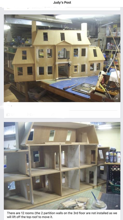 Casitas Aesthetic, Cardboard Dollhouse Diy, Small Doll House, 4x4 Wood Crafts, Cardboard Box Houses, Cardboard Dollhouse, Dollhouse Inspiration, Dollhouse Diy, House Template