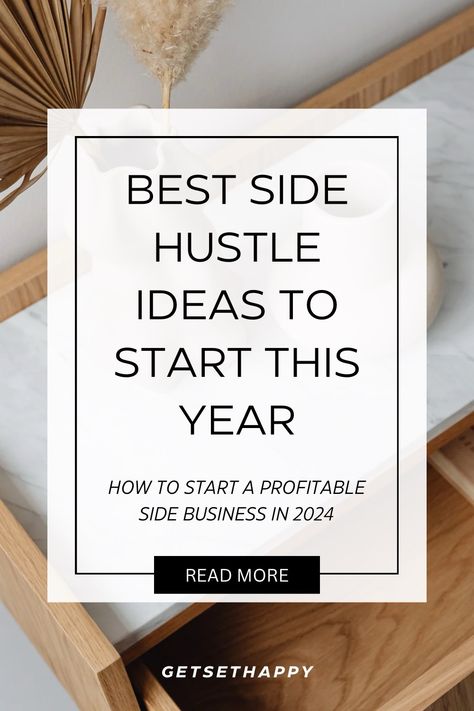 8 Best Side Hustle Ideas to Start This Year | GetSetHappy Websites To Make Money, Social Media Growth Strategy, Passive Money, Social Media Work, Work From Home Business, Side Hustle Ideas, Side Business, No Money, Hustle Ideas