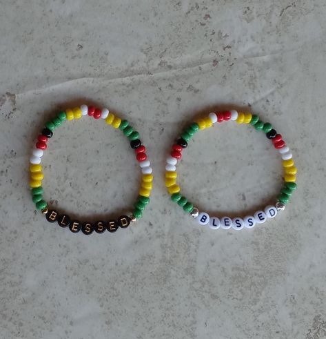 Guyana Flag Color Bracelet, Caribbean Swag, Carnival Bracelet for Women, Stretch  Blessed  Bead Bracelet Caribbean Flags, Guyana Flag, Covington Ga, Color Bracelet, Alphabet Beads, Flag Colors, Colorful Bracelets, Bracelet For Women, Bead Bracelet