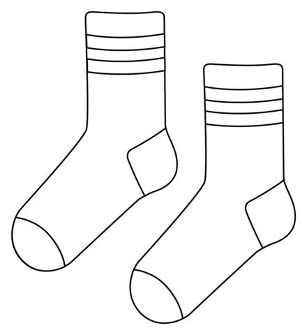 Sock Printable, Socks Drawing Sketches, Socks Coloring Page, Socks Illustration Drawing, Socks Template, Socks Printable, Socks Illustration, Emoji Coloring Pages, Halloween Socks