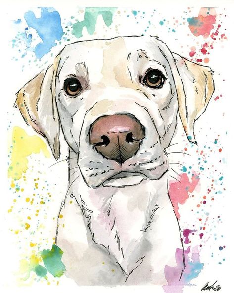 Painting Clipart, Gray Artwork, Dogs Watercolor, Dog Portrait Drawing, Drawing Dogs, Watercolor Dogs, Dog Portraits Painting, Dog Pic, Whimsical Art Paintings