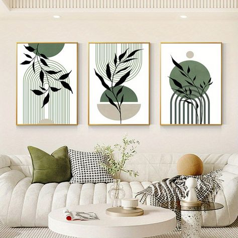 Faster shipping. Better service Interior Design Per La Casa, Green Wall Decor, Sage Green Walls, Mid Century Modern Wall Art, Mid Century Wall, Abstract Wall Decor, Green Wall Art, Office Wall Decor, Boho Wall Art