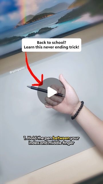 Ryzing Spins on Instagram: "Back to school? Learn this trick to impress everyone! 😏👀

Want to learn more? Check out the YouTube channel in the BIO link! 👆 Follow and let’s learn pen spinning together! 🤝

#penspinning #tricks #backtoschool #skills #neverending #satisfying #art #tutorial #howto #style #explore #reels" Pen Spinning Tutorials, Pen Spin, Pen Tricks, Pen Spinning, Satisfying Art, Epiphany, Art Tutorial, Kids Activities, After School