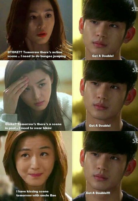 Kdrama Funny #kdrama #meme #kdramahumor K Drama Kissing Scene, Jun Yeol, Love From Another Star, Kissing Scene, My Love From Another Star, Drama Fever, My Love From The Star, Korean Drama Funny, Kdrama Memes