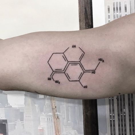 Dopamine Serotonin Tattoo, Dopamine And Serotonin Tattoo Ideas, Dopamine Molecule Tattoo, Pill Tattoo, Serotonin Molecule Tattoo, Simplicity Tattoos, Dopamine Tattoo, Serotonin Tattoo, Dopamine Serotonin