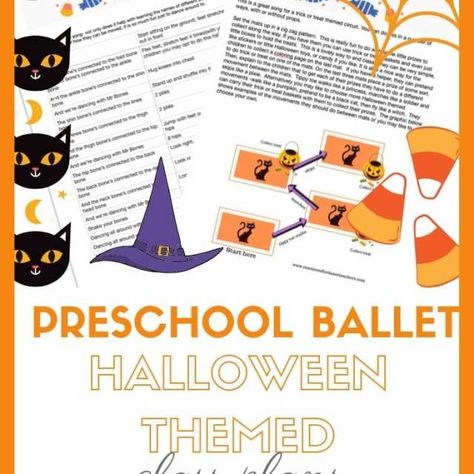 Dance Class Games, Preschool Ballet, Dance Teacher Tools, Ballet Lessons, November Baby, Teach Dance, Action Songs, Dance Program, Halloween Dance