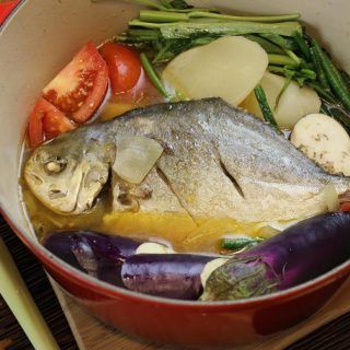 Sinigang na Pompano with Tamarind and Lemongrass - Instant Pot + Stove-top - Asian In America Pampano Recipe, Pompano Fish Recipe, Pompano Recipe, Tart Savory, Bangus Recipe, Sinigang Recipe, Fish And Vegetables, Whole Fish, Philippines Food