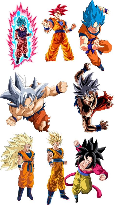 SON GOKU THE EVOLUTION OF TRANSFORMATIONS! 🤗 😀 😘 Evolution Of Goku, Ball Tattoo, Dragon Ball Tattoo, Goku Vs, Goku Super, Dragon Ball Super Manga, Super Saiyan, Son Goku, Naruto Uzumaki