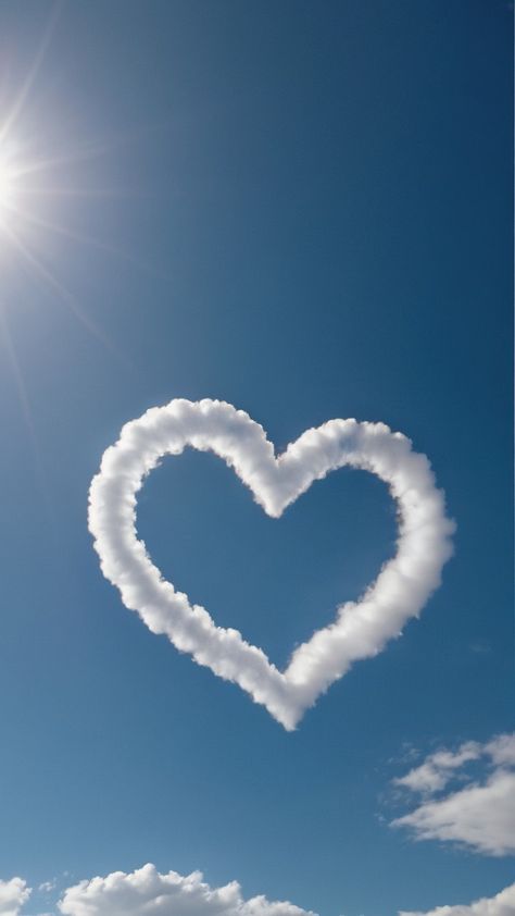 Heavenly Backgrounds, Beautiful Sky Pictures, Heart Sky, Cloud Heart, Love Clouds, Heart Cloud, Best Love Pics, Disney Movie Art, Heart In Nature