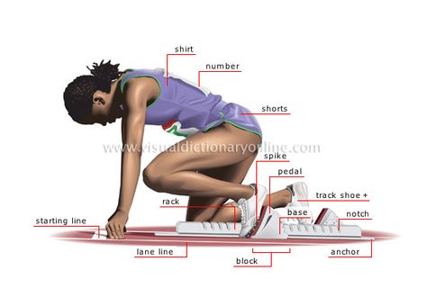 athlete: starting block Track Starting Blocks, Scalar Energy, Running Events, Visual Dictionary, Starting Line, Track Shoes, Energy Medicine, Mental Focus, Body Energy