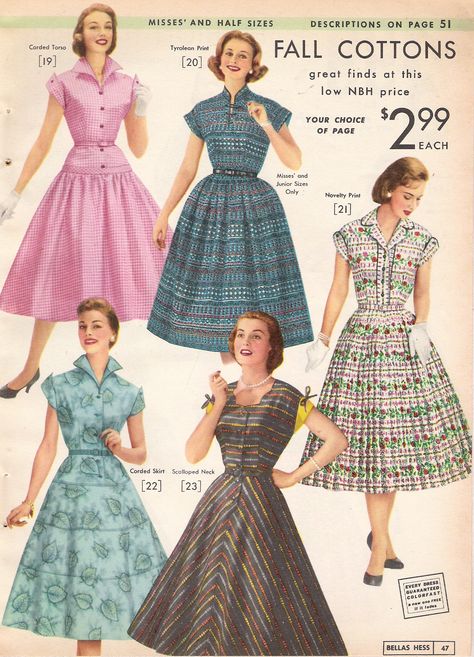 1950s House Dresses and Aprons History 1950s Housewife Fashion, Housewife Dress, Style Dress Patterns, 1950s House, 50s Fashion Dresses, 1950s Dresses, 1950 Fashion, Dresses By Pattern, Vintage Fashion 1950s