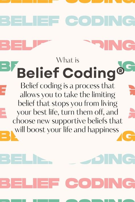 explanation of Belief coding process.

the basic understanding the modality that allows you to see the negative belief which prevents you from living your amazing life, release them, and choose new supportive beliefs that will boost your life and happiness Healing Journaling, Help Yourself, Limiting Beliefs, New Life, You Changed, Something New, Personal Development, Healthy Life, Life Is Good