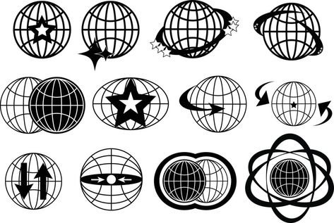 Vector set of frame planets Y2K with elements of stars and arrows. Retro-futuristic elements for decor Retro Futuristic Elements, Y2k Elements Png, Planets Y2k, Earth Y2k, Y2k Vector, Y2k Institute, Y2k Elements, Spotify Ideas, Futuristic Elements