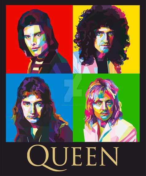 Queen Pop Art, Queen Poster, Queen Aesthetic, Simple Designs To Draw, Queen Art, Queen Photos, Queen Pictures, Queen Freddie Mercury, Brian May