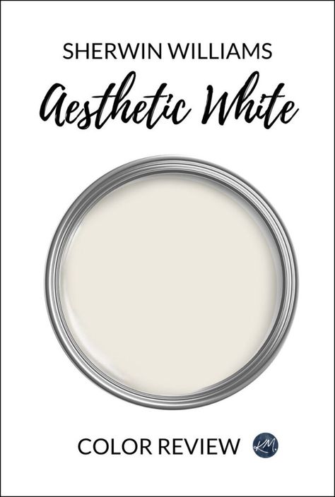 Sherwin Williams Aesthetic White SW 7035: Paint Color Review - Kylie M Interiors Sw 7035 Aesthetic White, Sherman Williams Aesthetic White, Aesthetic White Sherwin Williams Exterior, Sw Aesthetic White Walls, Moderate White Sherwin Williams, Aesthetic White Paint, Sw Aesthetic White, Aesthetic White Sherwin Williams, Sherwin Williams Aesthetic