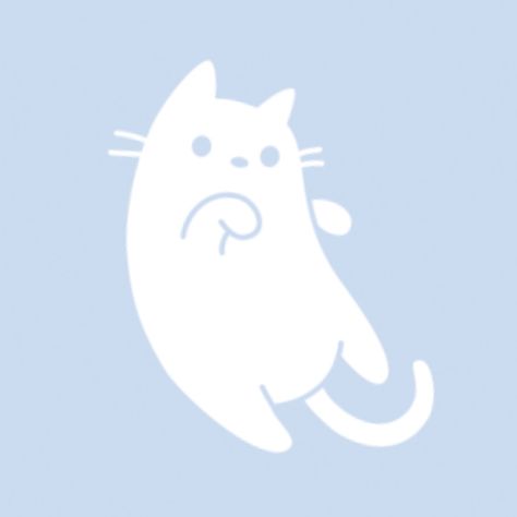 Cute Blue Icons Aesthetic, Blue Cat Widget, Cute Blue Icons For Apps, Blue And White App Icons Aesthetic, Cat Blue Aesthetic, Blue Cat Aesthetic, Blue Cat Icon, Cute Blue Icons, Pastel Blue Icons