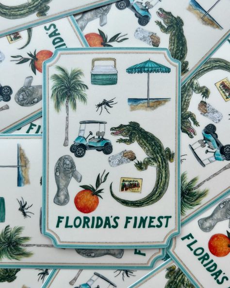 all Florida themed artwork + products are 30% off on the website right now, no code needed automatic at checkout! 🍊🧡 we’re going to run a bunch of sales this while we try to get back on our feet from the tornado, stay tuned for a different one every day this week :) Orange Branch, Florida Postcard, Florida Oranges, Key West Wedding, Painting Colors, Florida Art, West Wedding, Old Florida, Vintage Florida