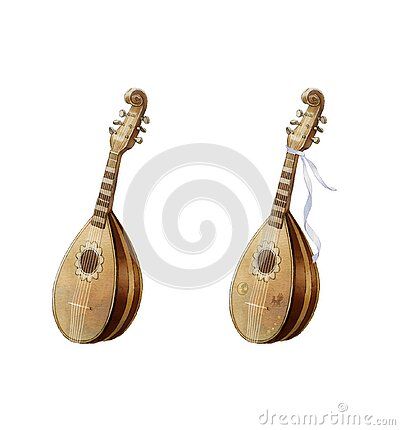 Lute Instrument Drawing, Lute Drawing Dnd, Fantasy Lute Design, Pirate Instruments, Dnd Lute Design, Dnd Bard Instruments, Lute Reference, Dnd Musical Instruments, Dnd Lute