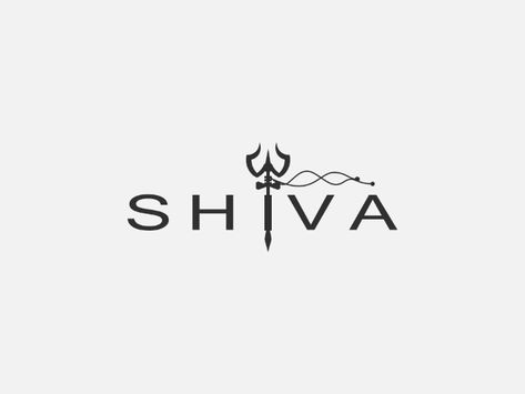 SHIVA logo concept by Pranjal Medhi on Dribbble Mahadev Name Logo Design, Shivshakti Name Logo, Shiv Name Wallpaper, Lord Shiva Logo Design, Shiv Name Logo, Shivansh Name Logo, Trishul Logo Design, Sanatan Logo, Shiva Name Tattoo Design